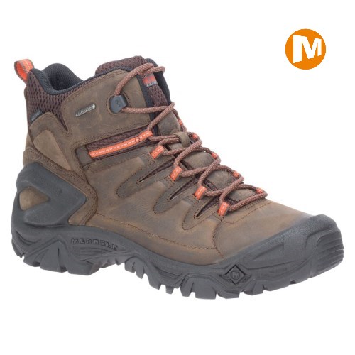 Pánské Zimní Boty Merrell Strongbound Peak Mid Waterproof Hnědé (CZ. PEWVJ)